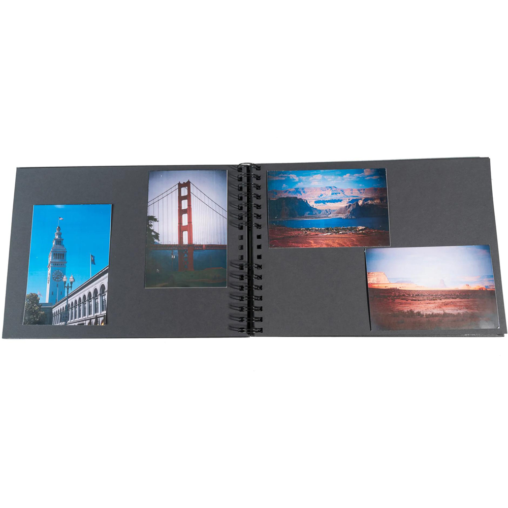Exacompta Milano Black Wirebound Photo Album 50 Pages 150 Photos Image 5