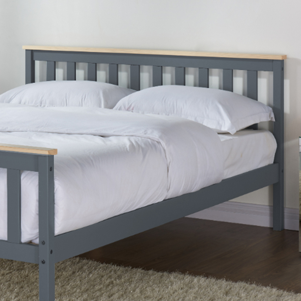 Home Detail Woodford Double Grey and Oak Wooden Bed Image 2