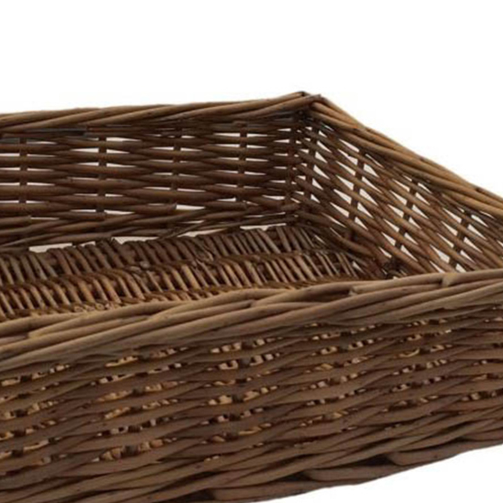 Red Hamper Large Double Steamed Wicker Storage Tray Image 3