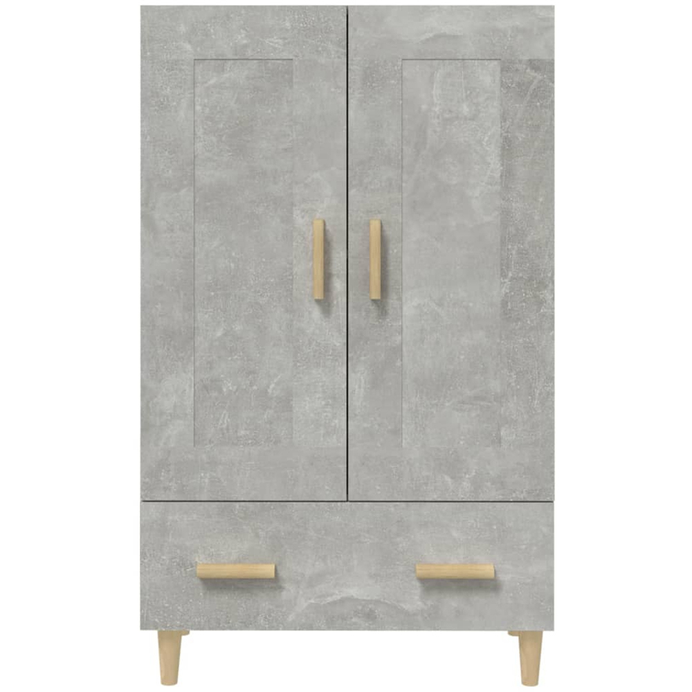 vidaXL 2 Door Single Drawer Concrete Grey Small Highboard Image 6
