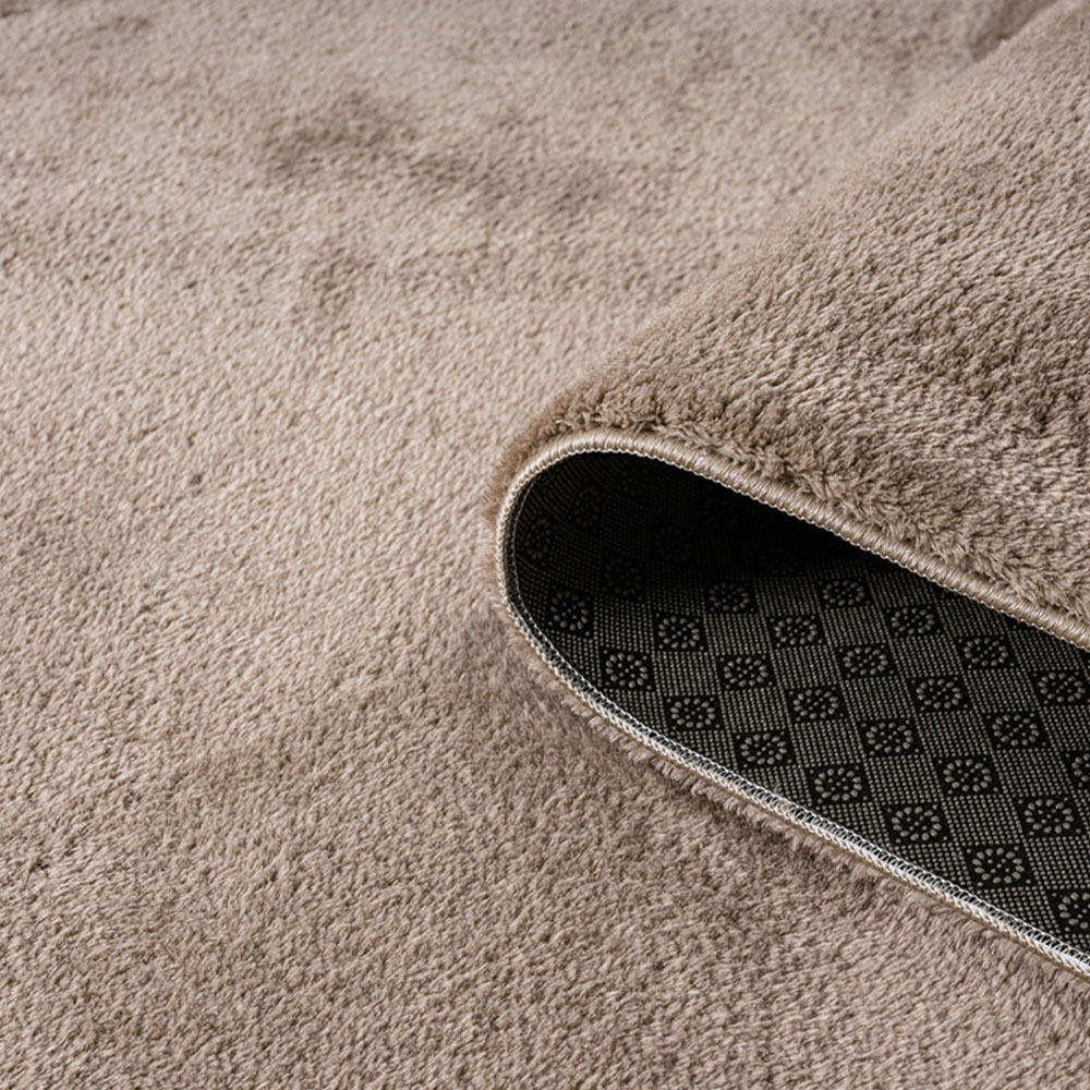 Desire Rugs Comfy Dark Beige Anti Slip Felt Backing Rug 60 x 200cm Image 3