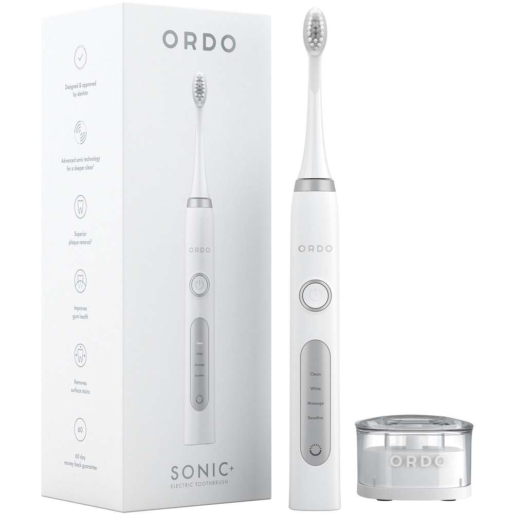 Ordo Sonic+ White and Silver Electric Toothbrush Image 1
