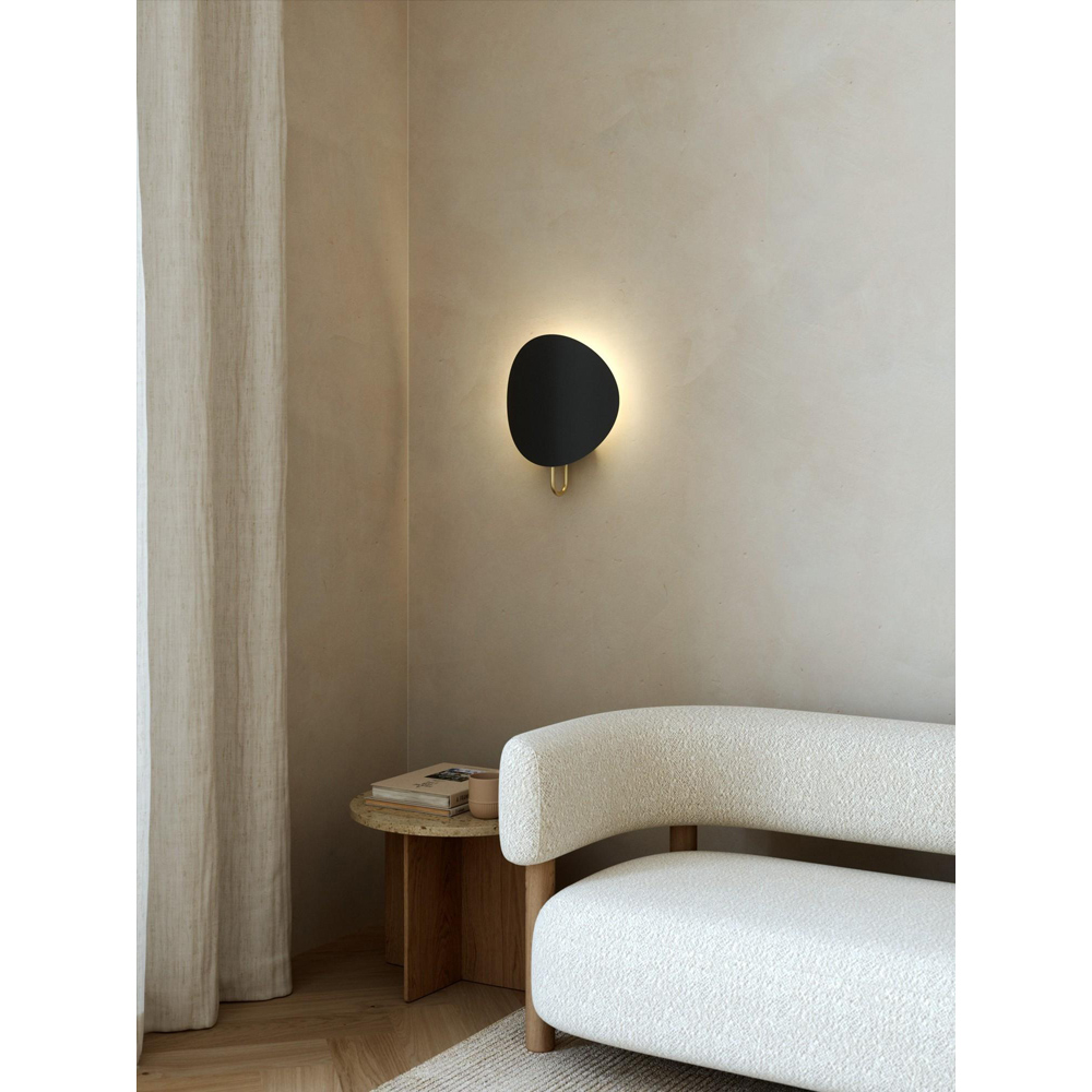 Nordlux Spargo Black and Brass Curved Shade Wall Light Image 2