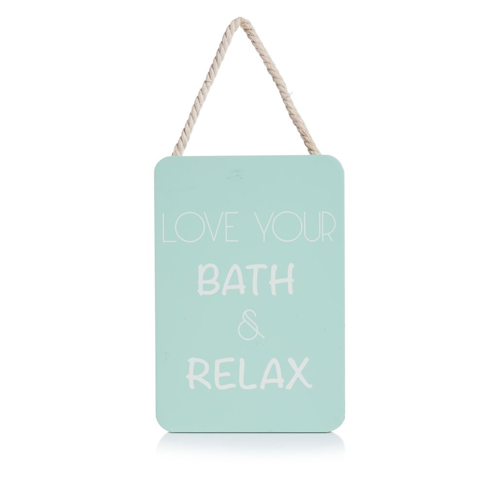 Wilko Love Your Bath Plaque Aqua Image