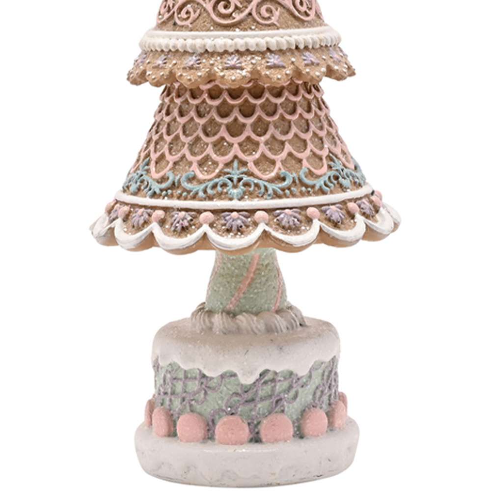 The Seasonal Gift Co. Santa and Friends Pastel Gingerbread Christmas Tree 32cm Image 3