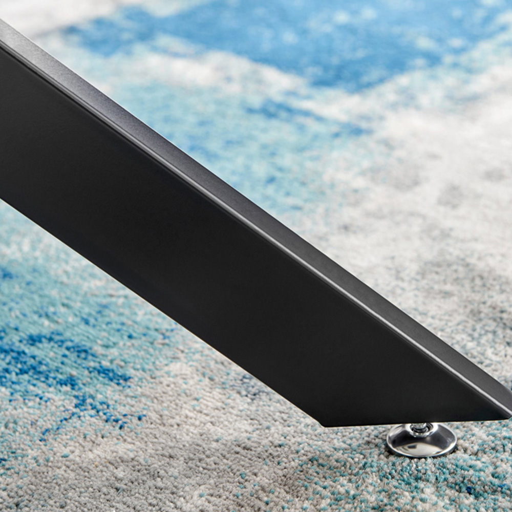 Furniturebox Arona Solara 6 Seater Round Dining Set Black and Grey Image 6