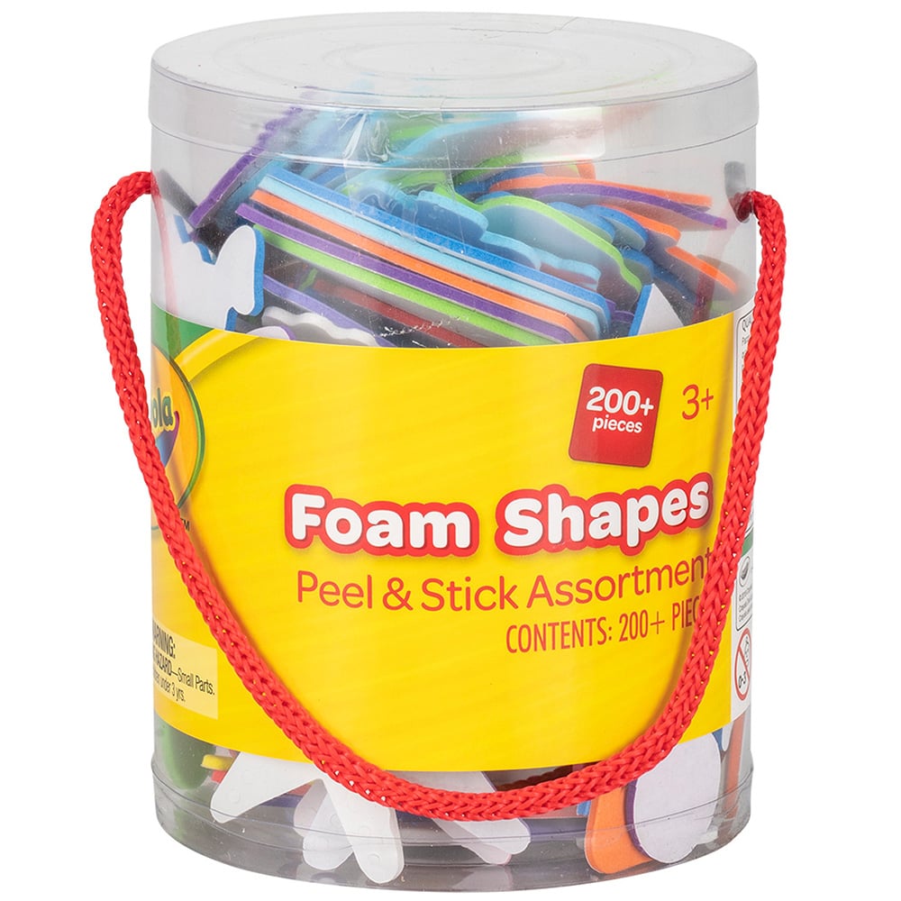 Crayola Assorted Foam Shapes Tub Image 1