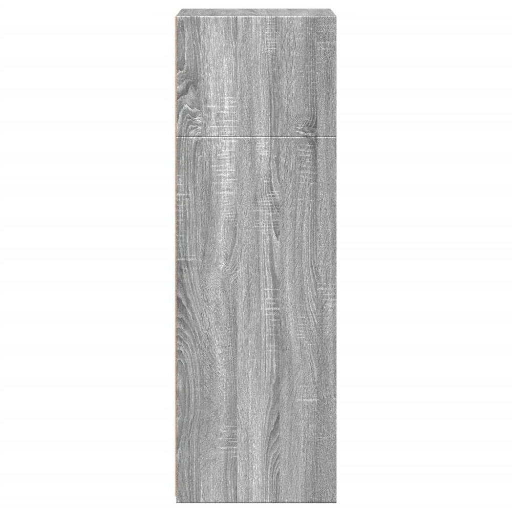 vidaXL 4 Open Shelf Grey Sonoma Highboard Image 5