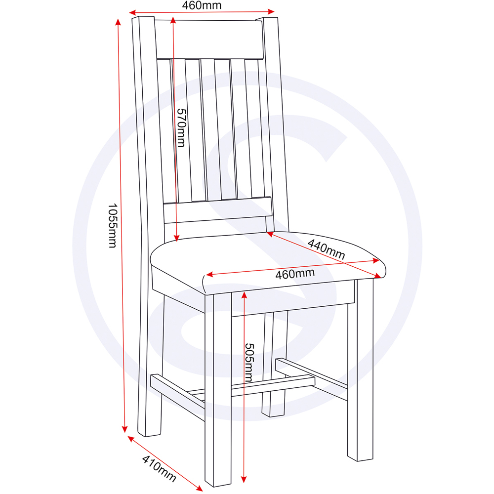 Seconique Windsor Sey of 2 Ivory and Oat Fabric Slatted Dining Chair Image 8