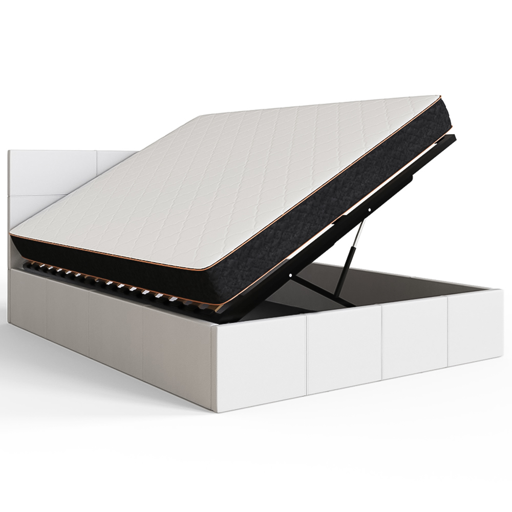 GFW King White Side Lift Ottoman Bed Image 4