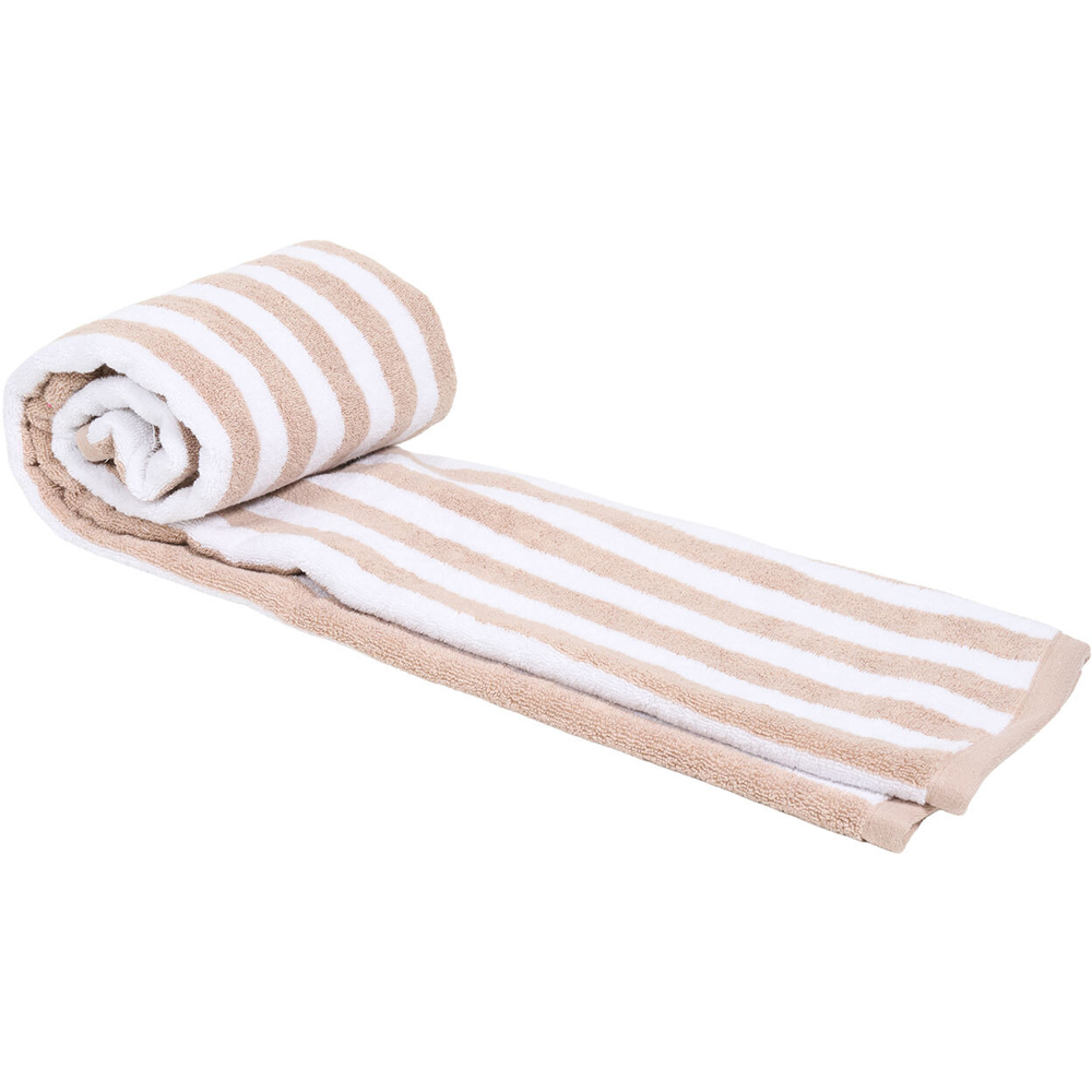 Neutral Stripe Bath Sheet Image 4