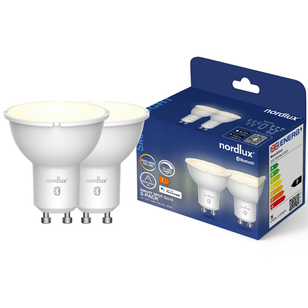 Nordlux Smart 2 Pack GU10 420 Lumen White Light Bulb Image 4