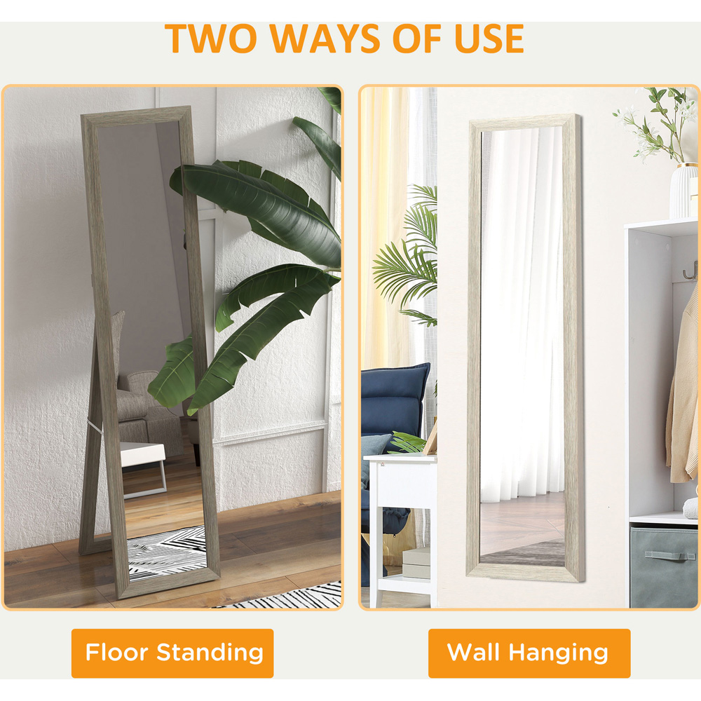 Portland Grey Full Length Freestanding Wall Mirror Image 6