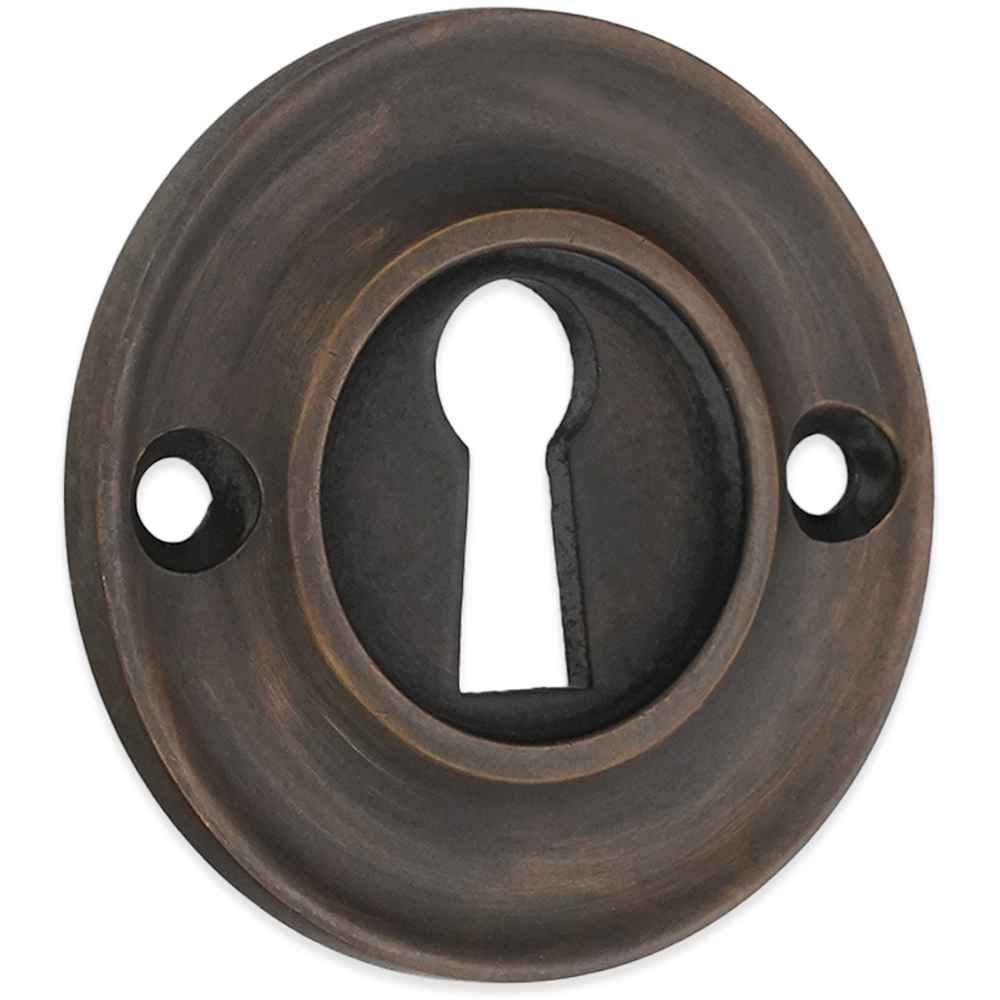 Spira Brass Slimline Standard Matt Antique Escutcheon Image 1