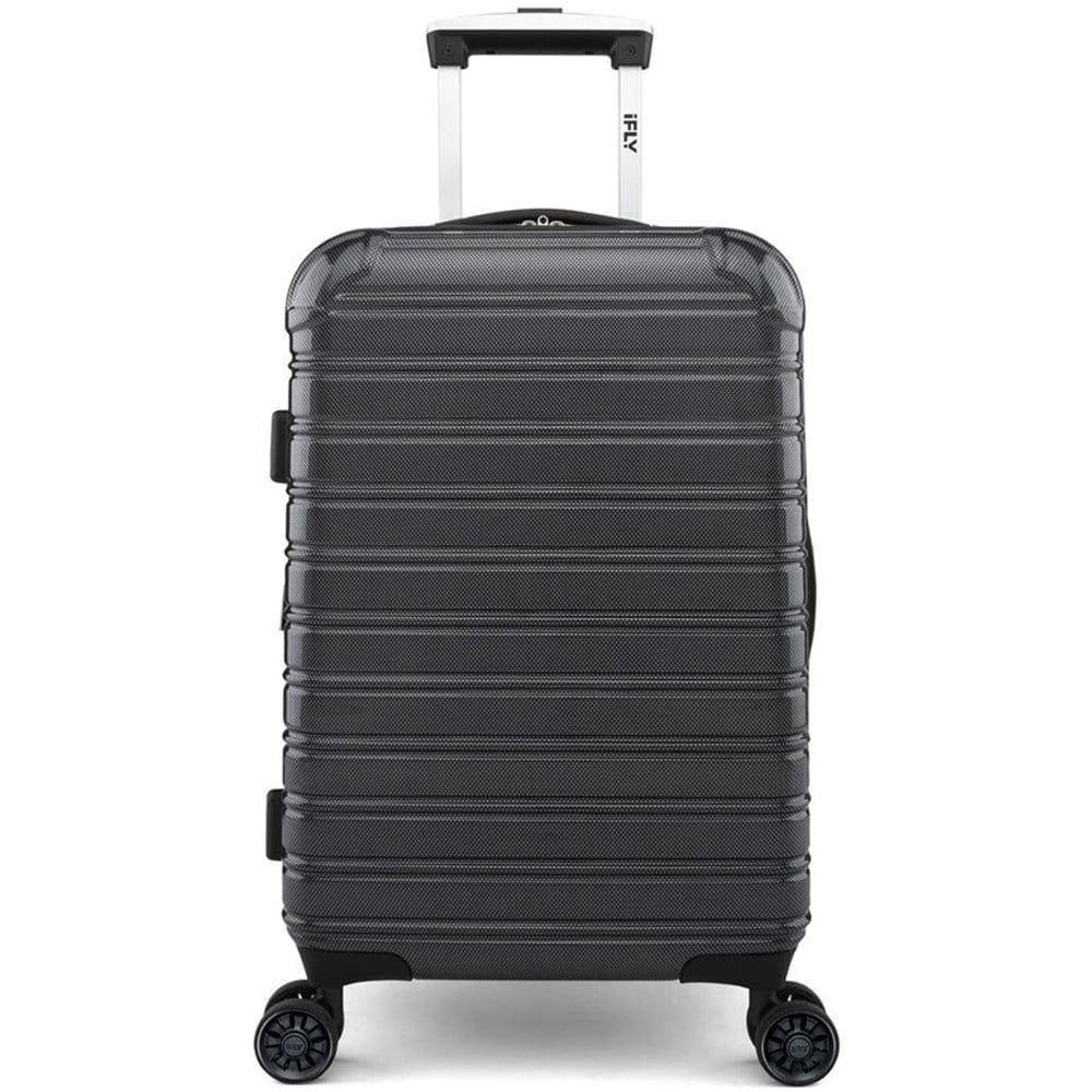 iFLY 3 Piece Jet Black Fibertech Hard Shell Spinner Travel Luggage Set Image 5