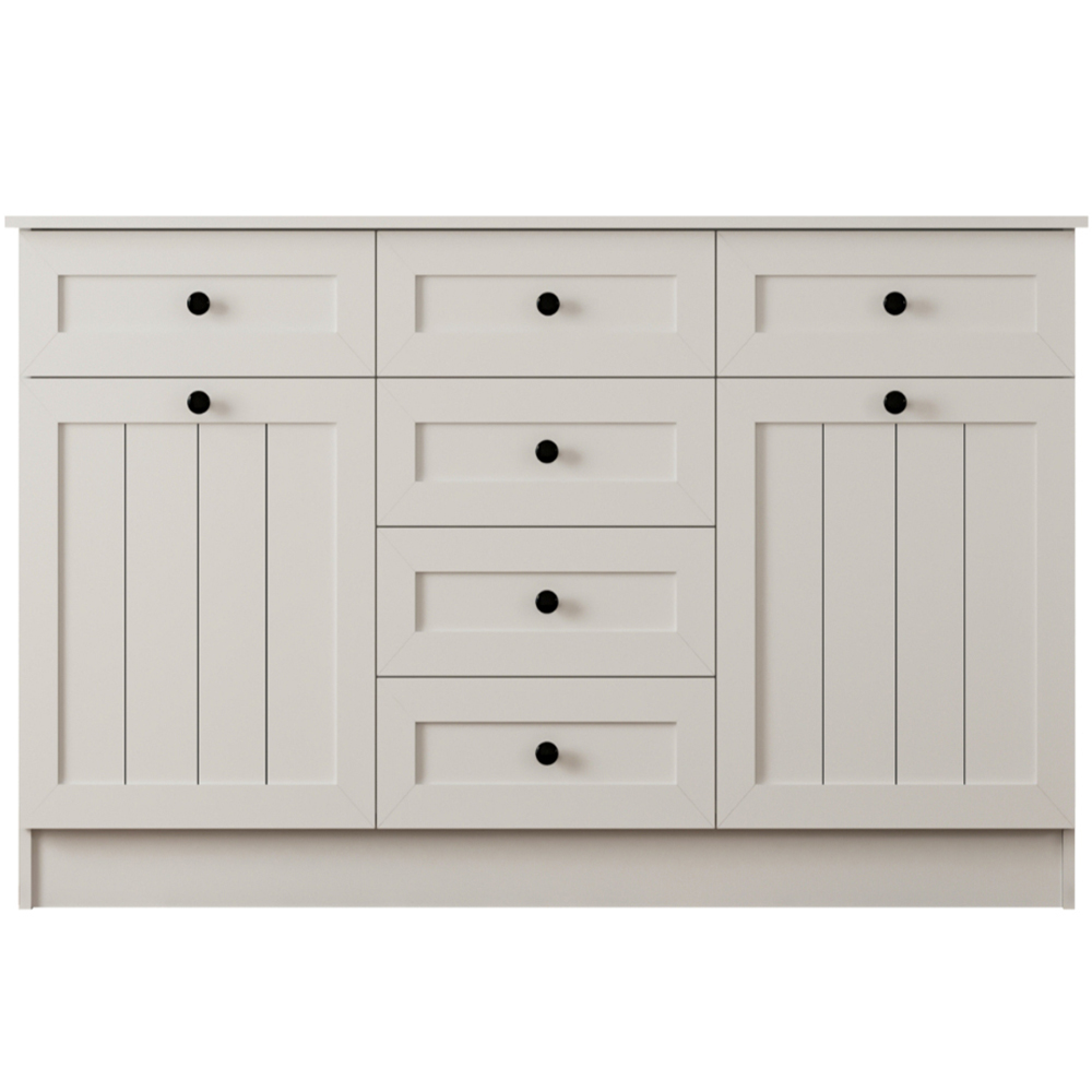 Evu VIENNA 2 Doors 6 Drawers White Sideboard Image 3