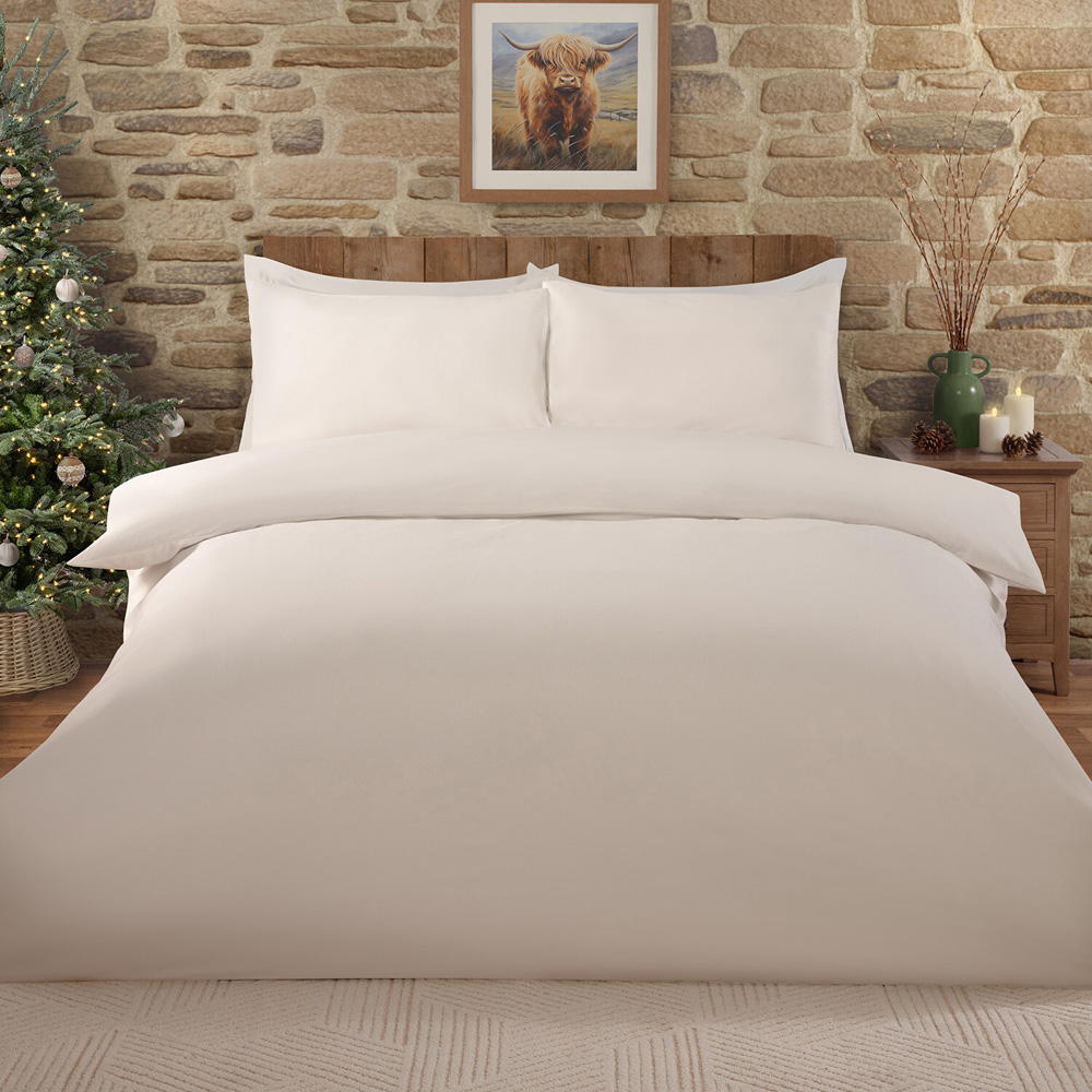 Highland Forest Cows Duvet Set White Single Image 2