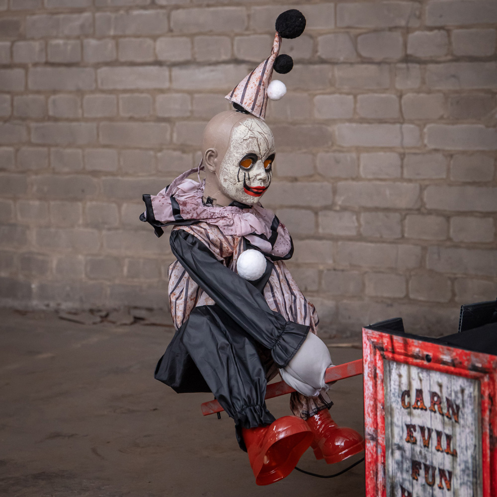 Samuel Alexander LED Seesaw Clowns Animated Halloween Decoration Prop 91cm Image 3