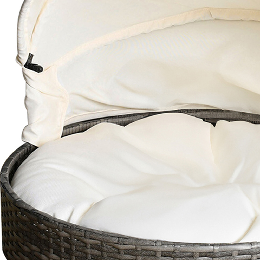Rattan Pet Bed with Canopy Image 4