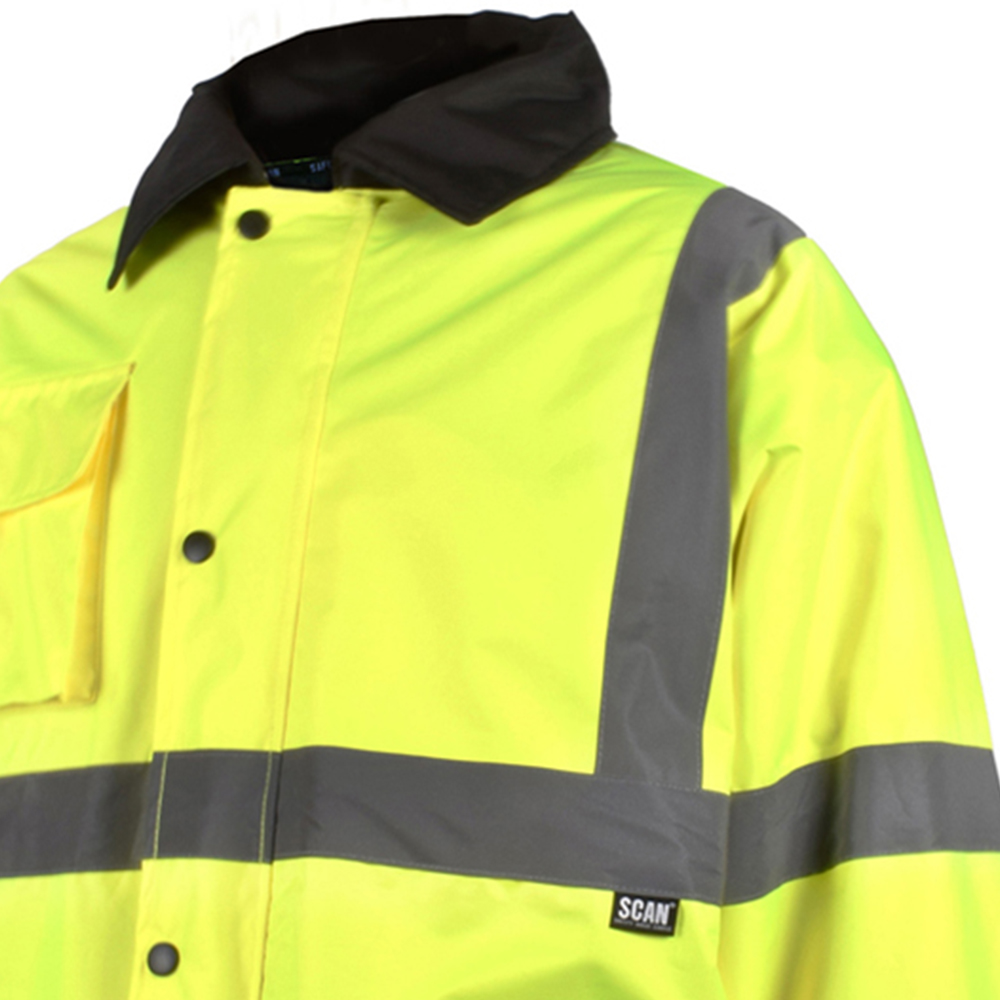 Scan Hi Visibility Motorway Jacket XL Yellow and Black Image 3