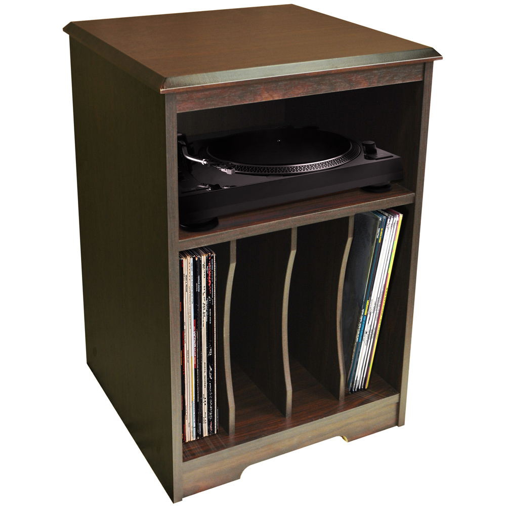 Watsons Audio Walnut LP Record Vinyl Storage End Table Image 4