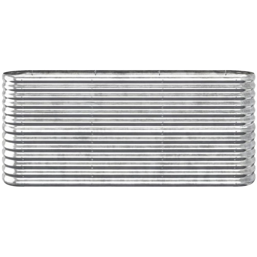 vidaXL Silver Galvanised Steel Raised Garden Bed 68 x 40 x 152cm Image 2