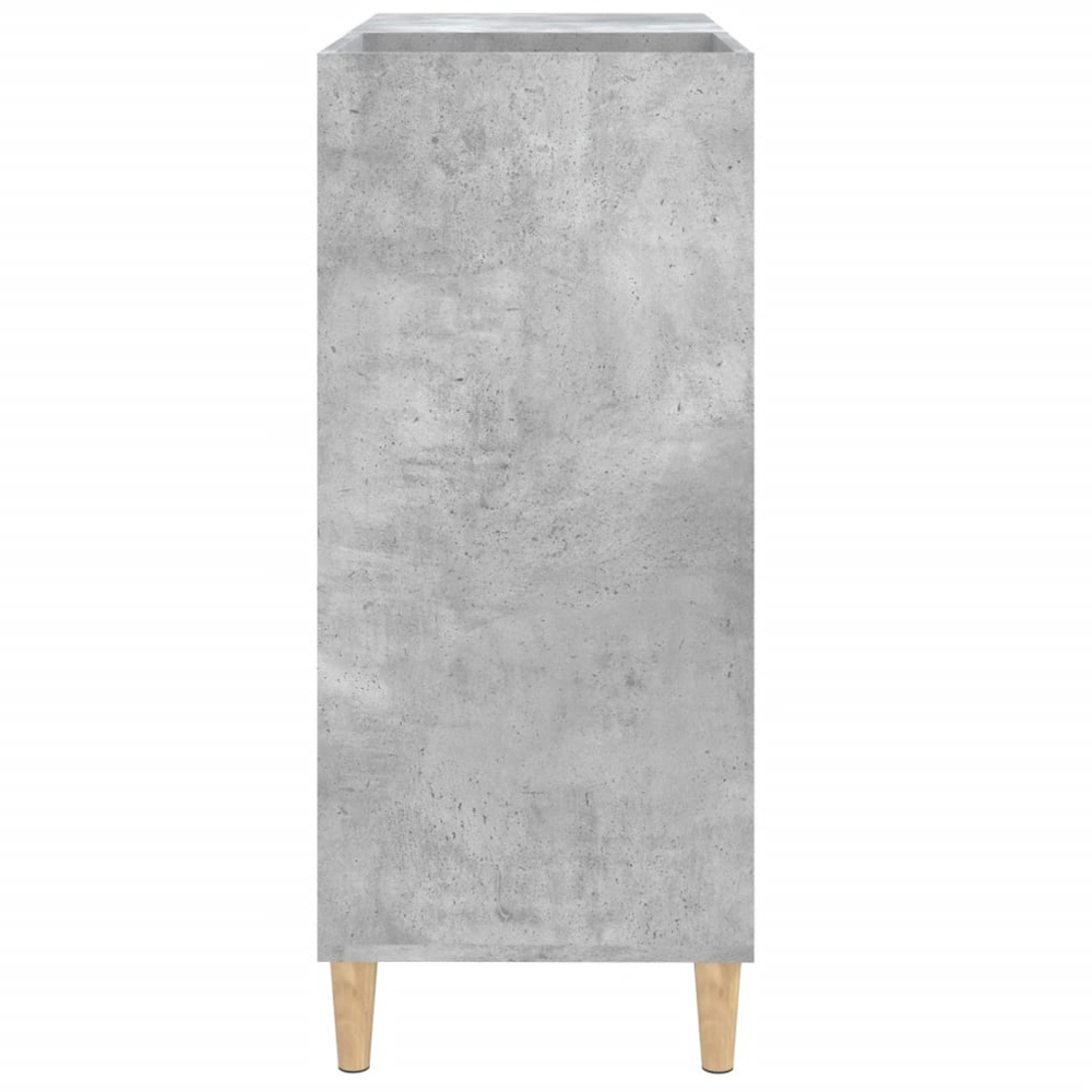 vidaXL 3 Shelf Concrete Grey Record Cabinet Image 5