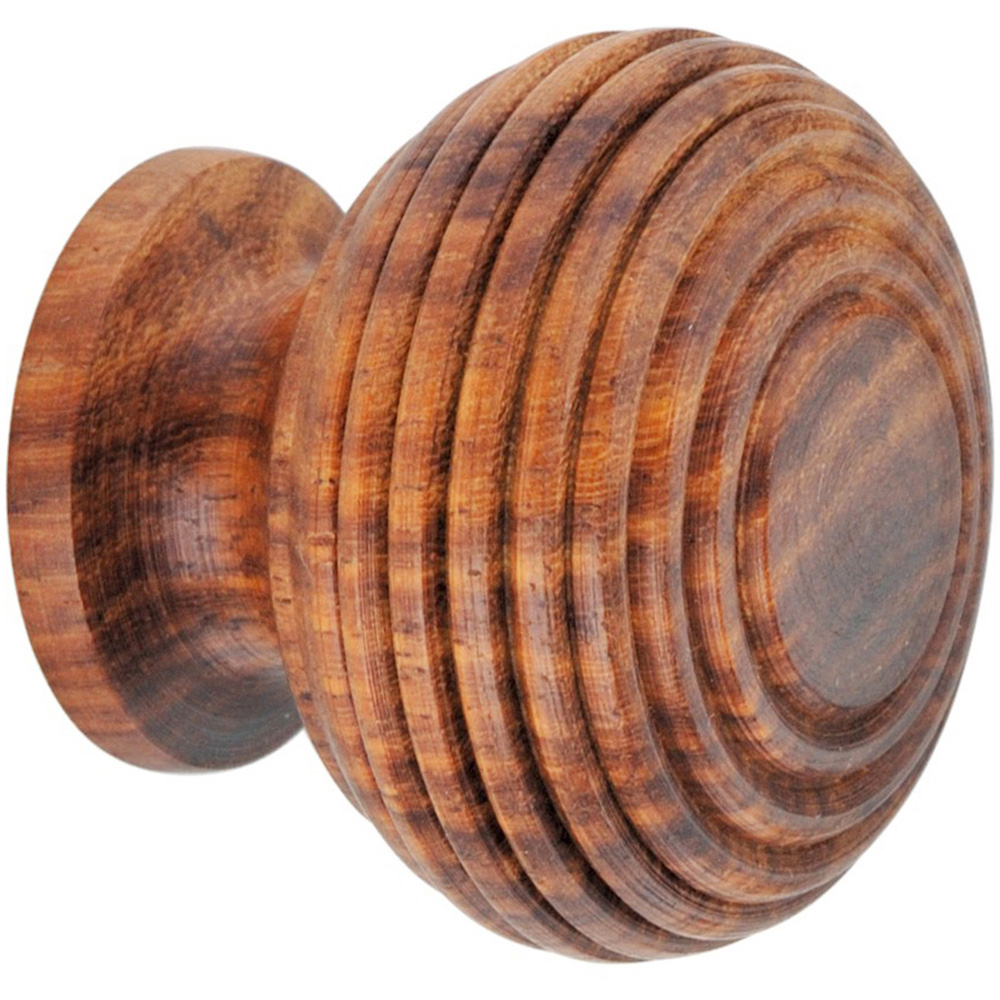Spira Brass Rosewood Beehive Cupboard Knob 40mm Image 1