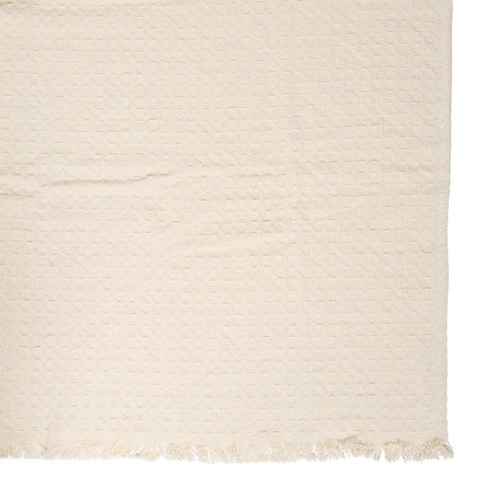 Waffle Cotton Throw Natural Image 6