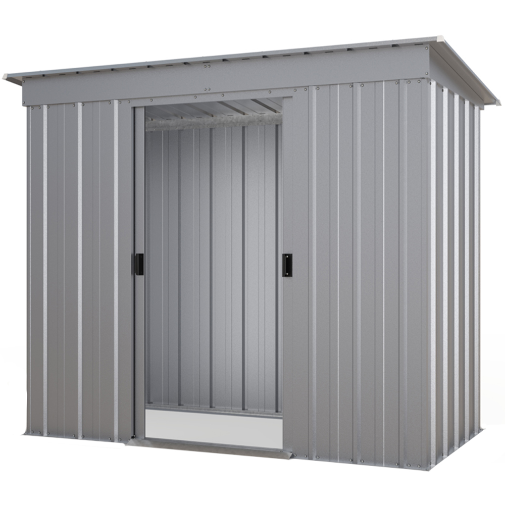 Yardmaster Store All 6 x 4ft Metal Pent Storage Shed with Floor Support Kit Image 1