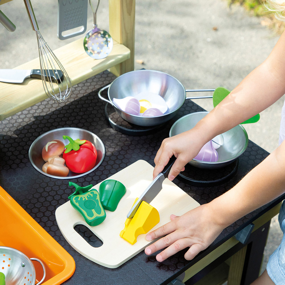 Beleduc Children's Outdoor Kitchen Playset with Fillable Tank and Sink Image 7