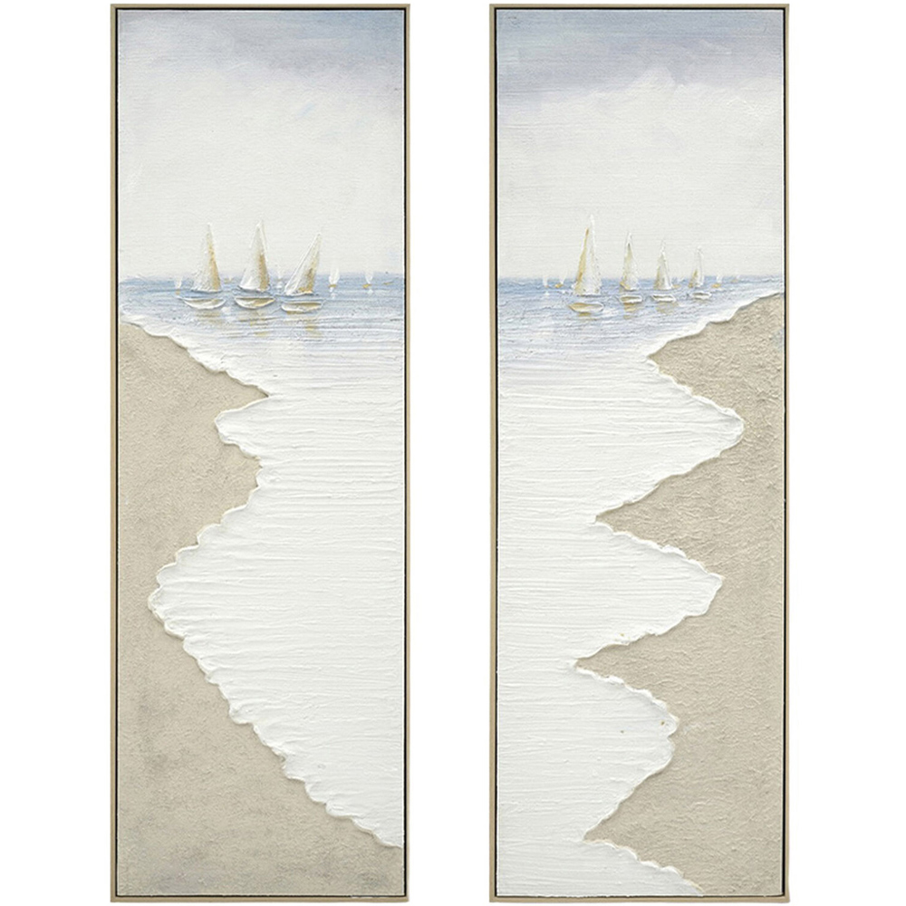 Seascape Sailing Boat Textured Art Image 9