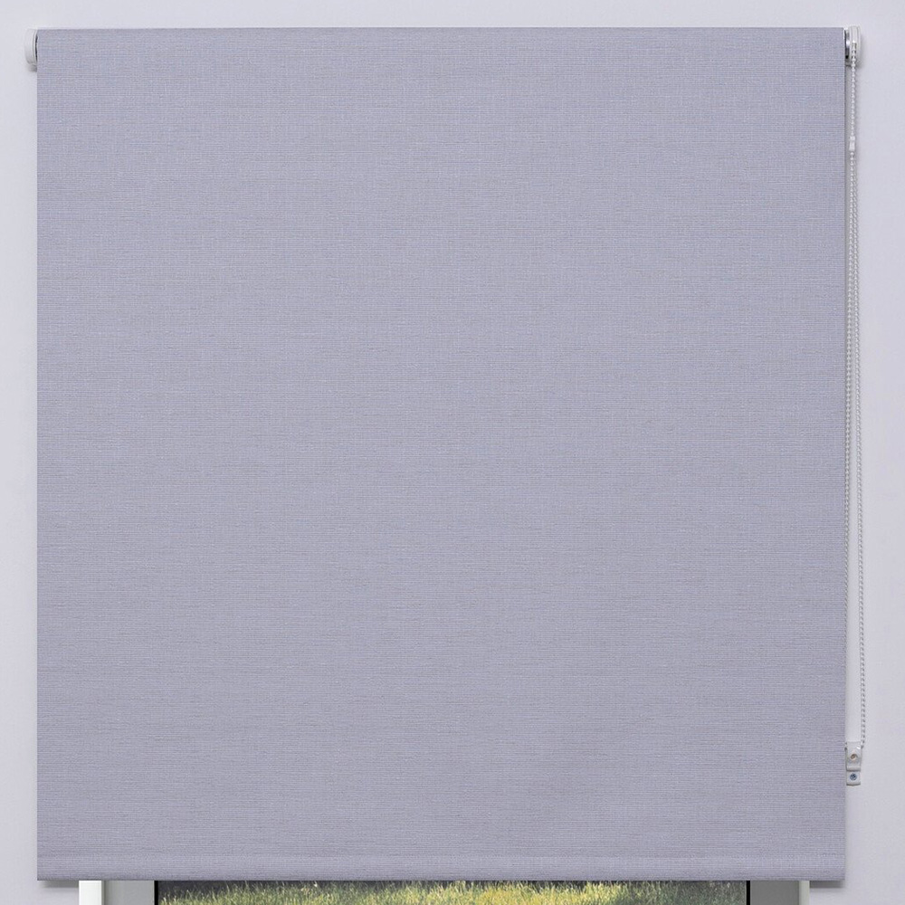 Textured Blackout Blind Linen Silver 120cm Image 6