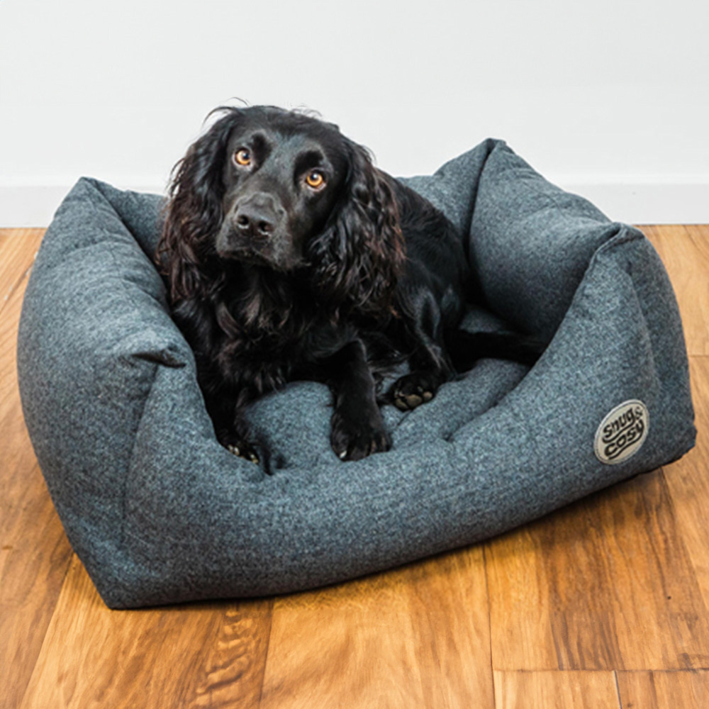 Snug & Cosy Grampion XL Rectangle Charcoal Dog Bed Image 2