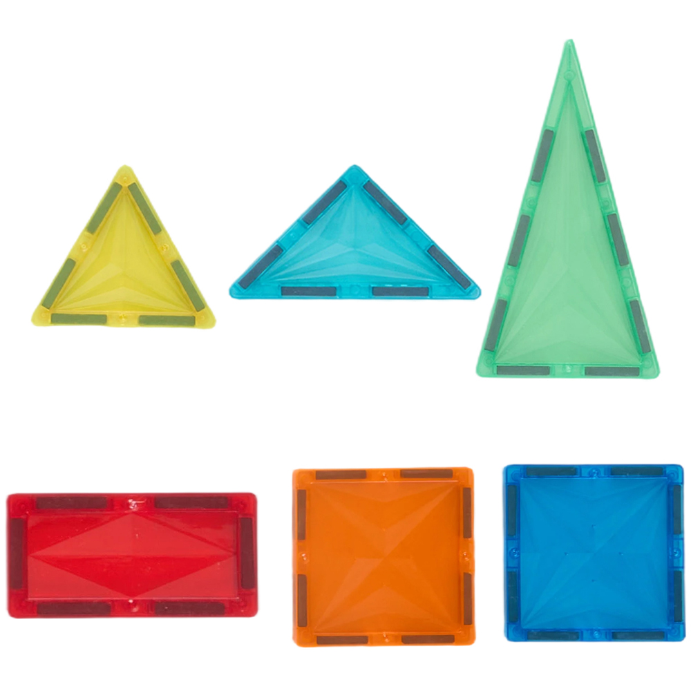 H&O Direct 80 Piece Magnet Building Tile Clear 3D Building Block Image 5