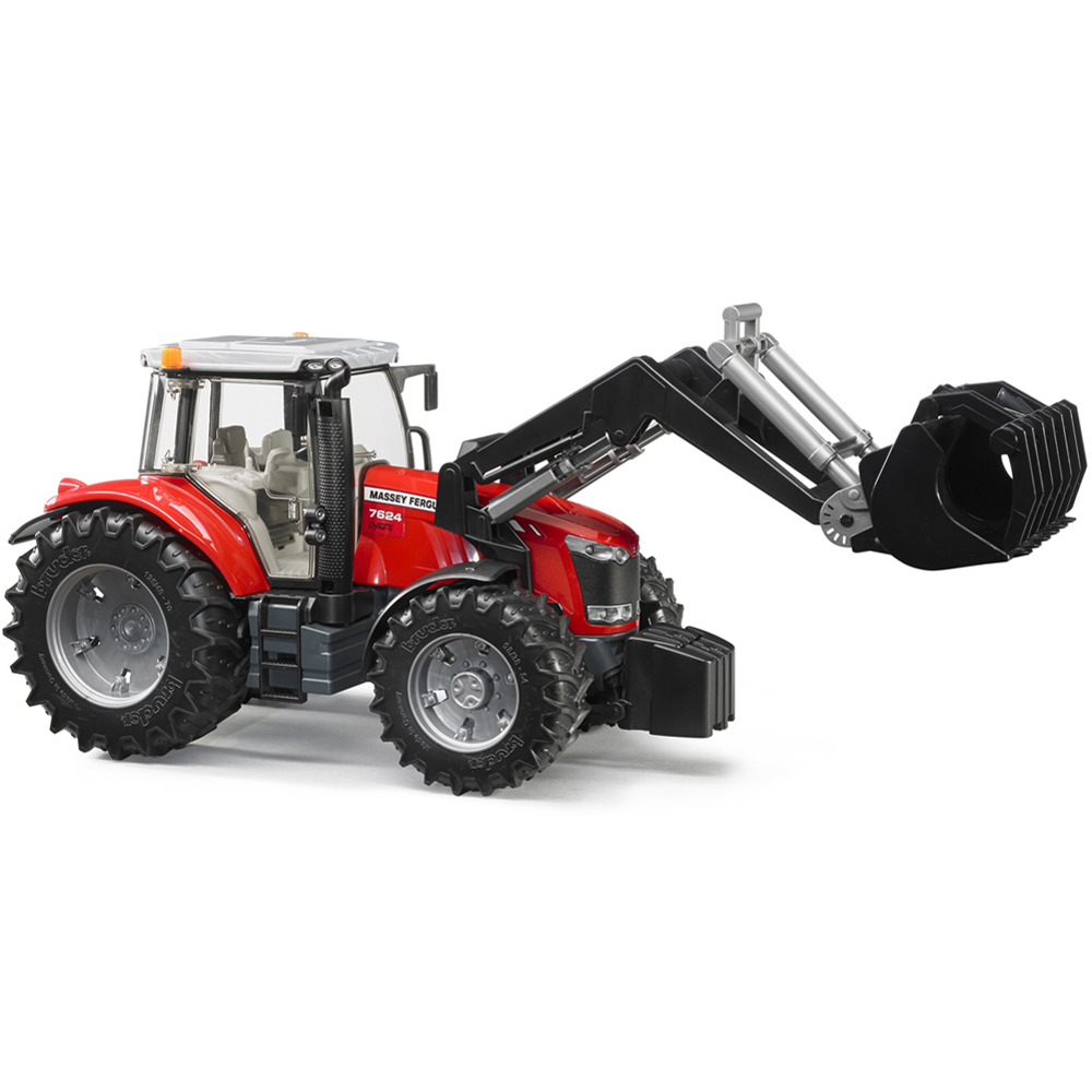 Bruder Massey Ferguson 7624 Red Tractor with Frontloader Image 3