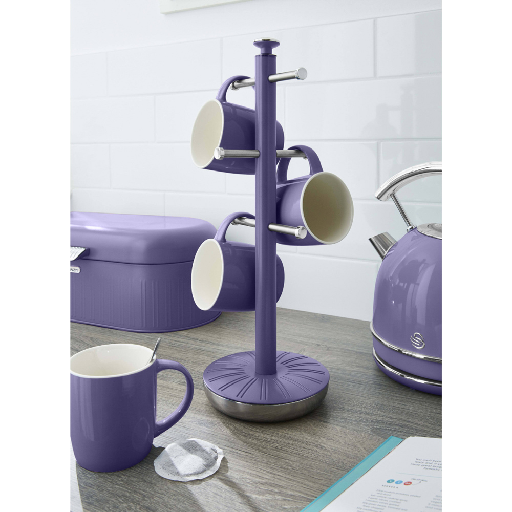 Swan Purple Towel Pole and Mug Tree Image 5