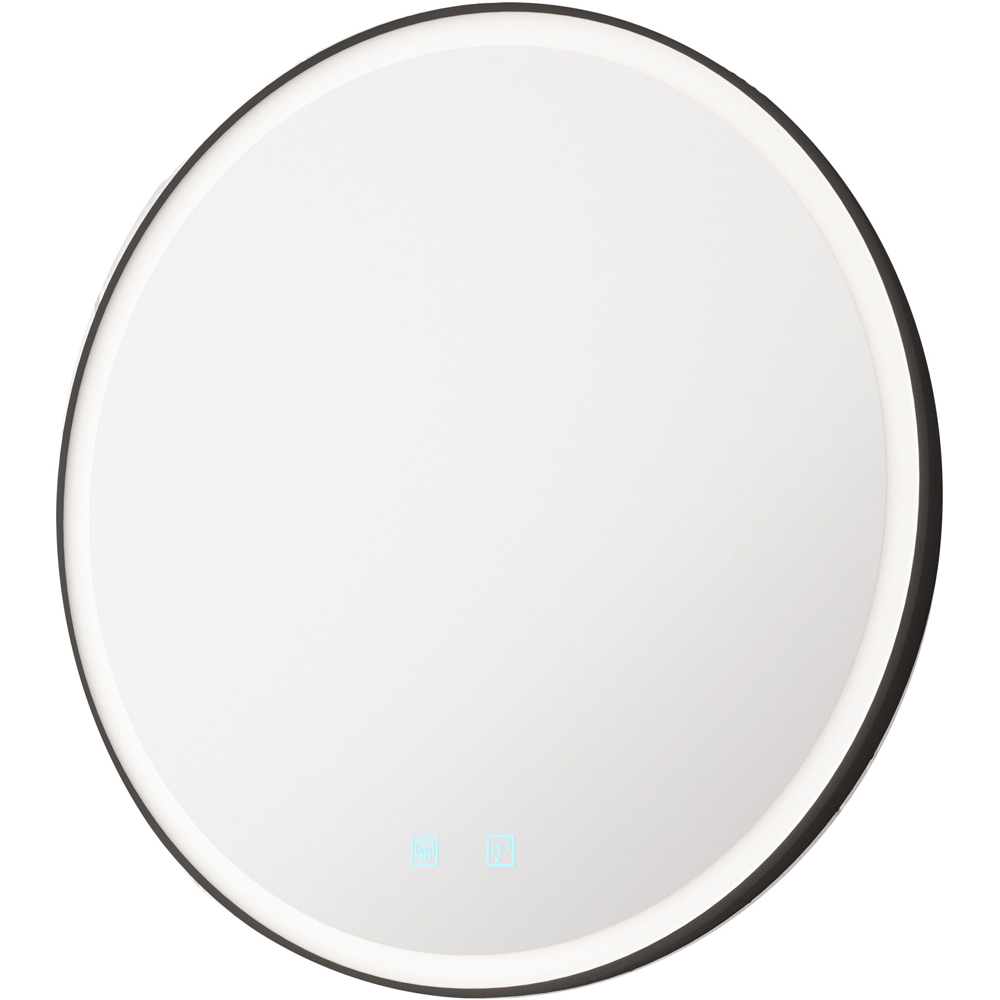 Sorrelis Galen Round Black Frame Tunable LED Mirror 60cm Image 1