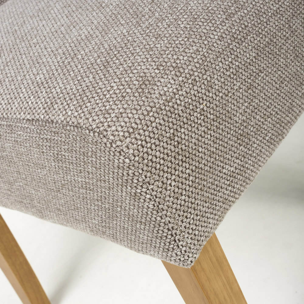 Portland Harlow Mocha Weave Walnut Legs Waffle Back Dining Chair Image 8