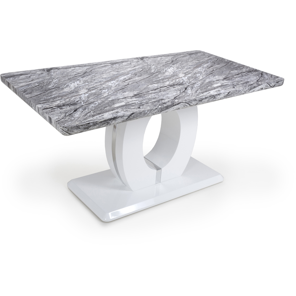 Neptune 4 Seater Medium Dining Table Marble Effect Image 2