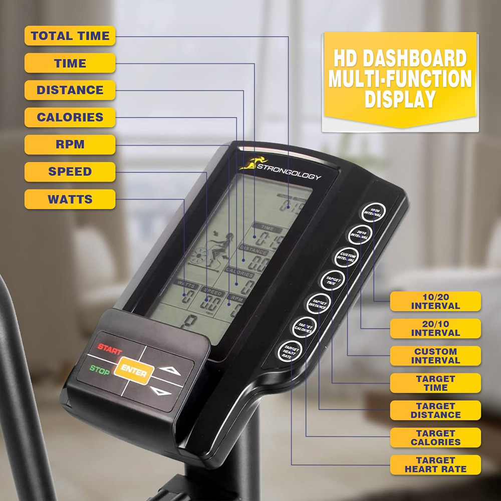 Strongology Titanium Black Adjustable Resistance Exercise Bike Image 5