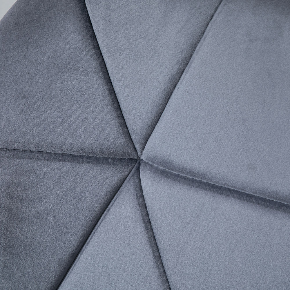 Portland Dark Grey Diamond-Tufted Adjustable Bar Stool Set of 2 Image 3