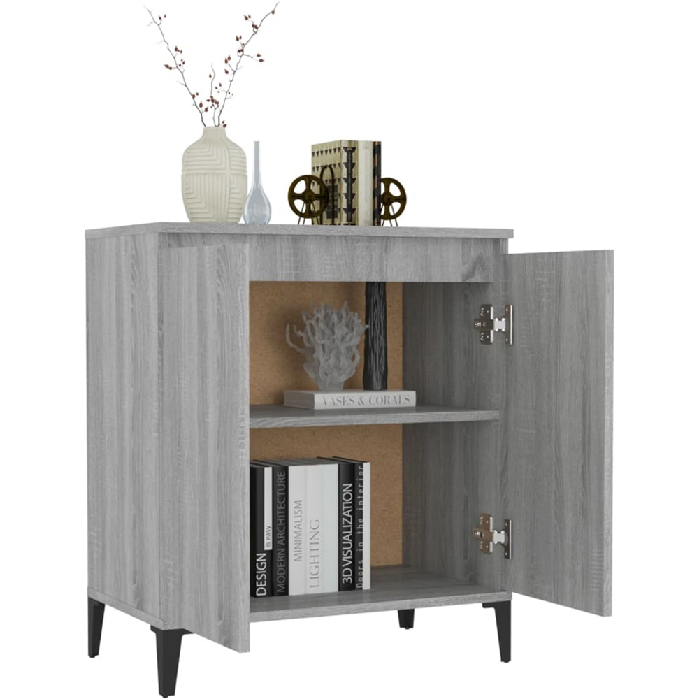 vidaXL 2 Door Grey Sonoma Sideboard Image 3