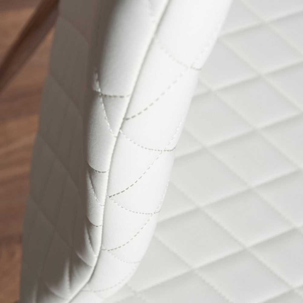 Furniturebox Arona Valera Marble Effect 6 Seater Round Dining Set White and Black Image 8