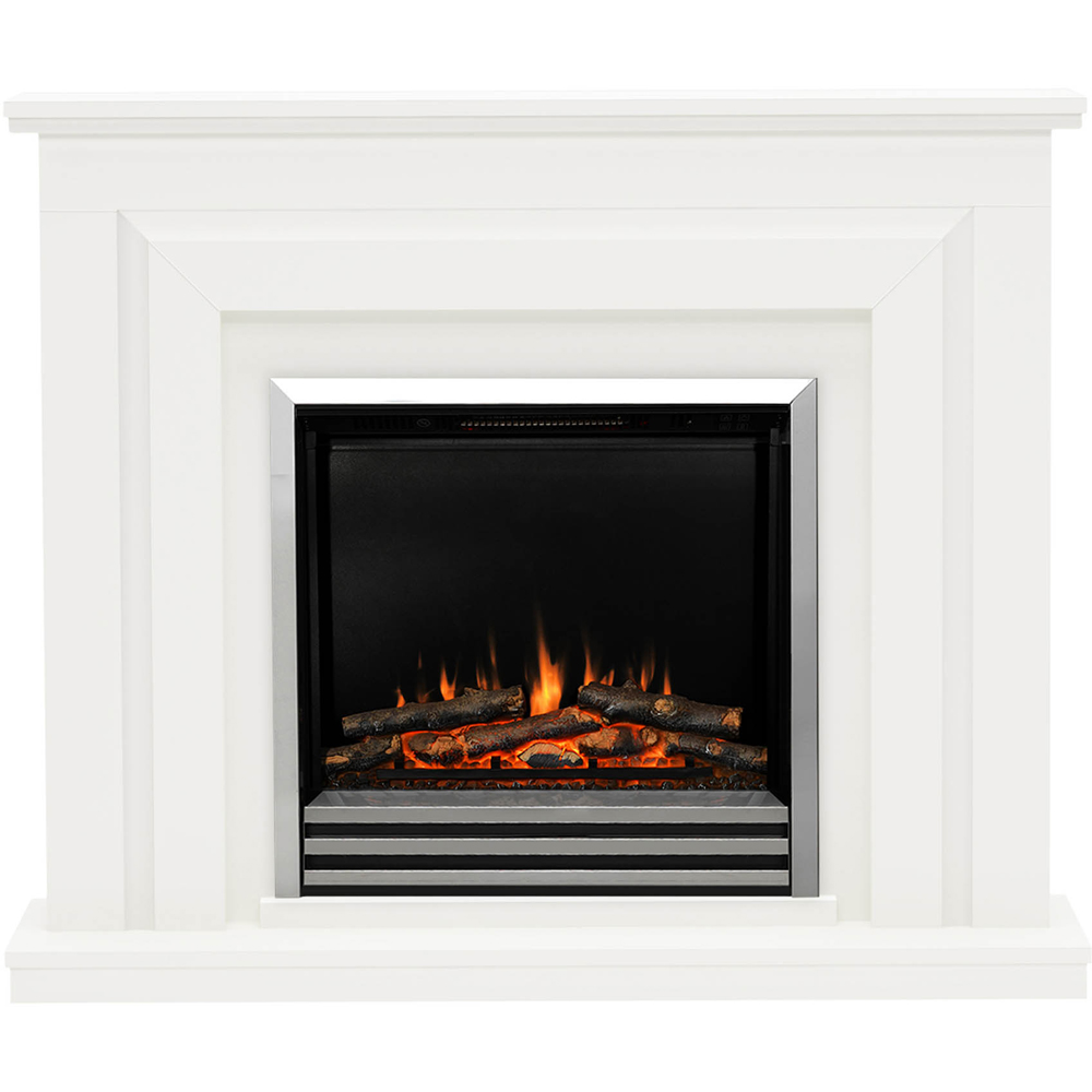 Be Modern Whitham Stone and Anthracite Timber Electric Fireplace Suite 48 inch Image 3