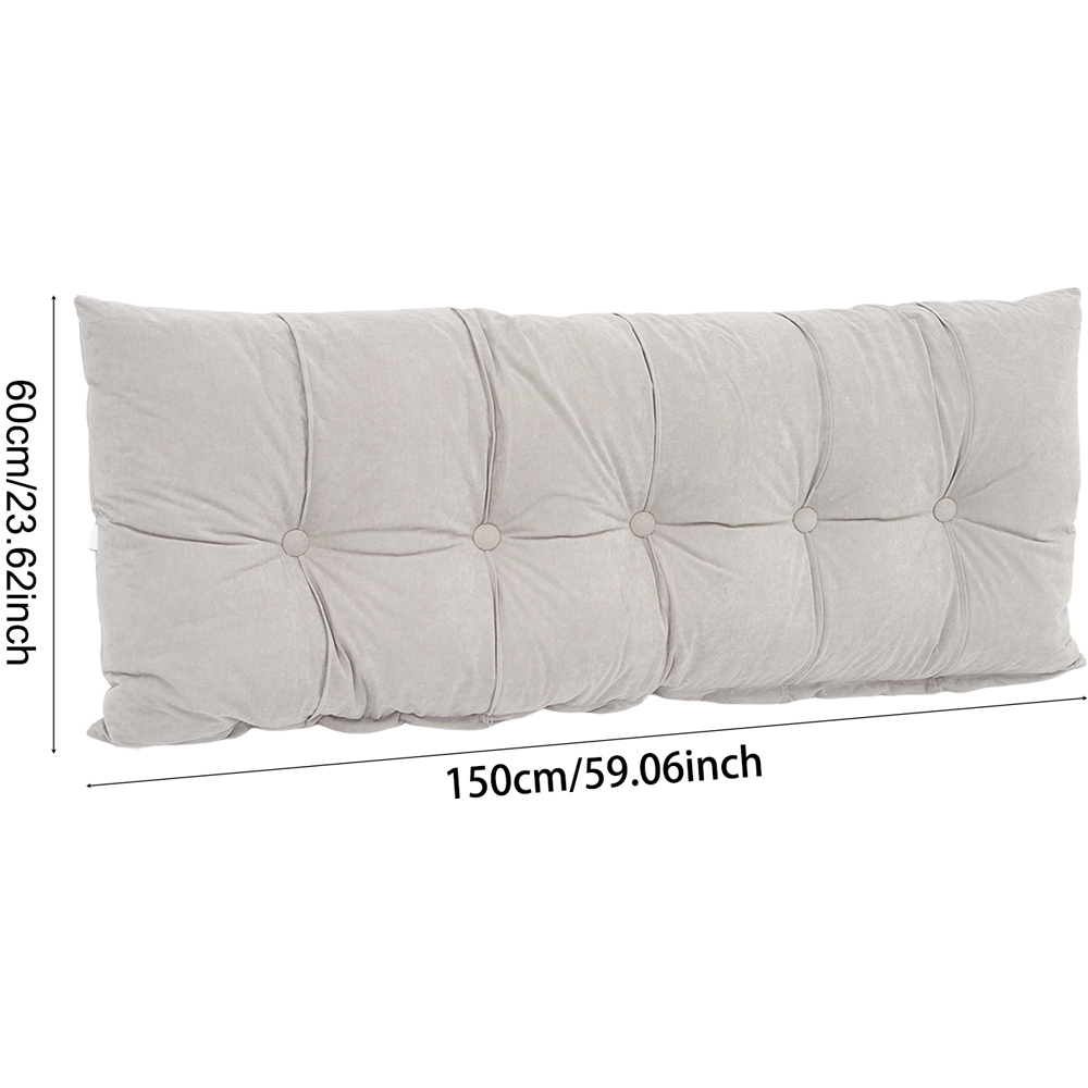 Living and Home Light Grey Chenille Headboard Pillow 60 x 150cm Image 8
