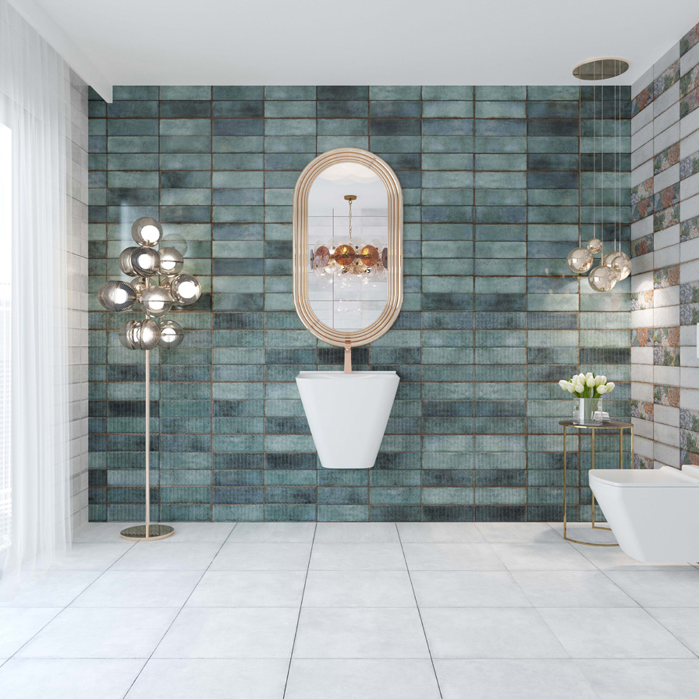 Bien Juno Emerald Gloss Ceramic Wall Tile 300 x 900mm 6 Pack Image 14