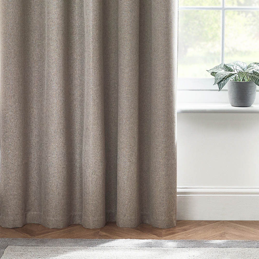 furn. Dawn Grey Thermal Blackout Eyelet Curtain 137 x 168cm Image 4