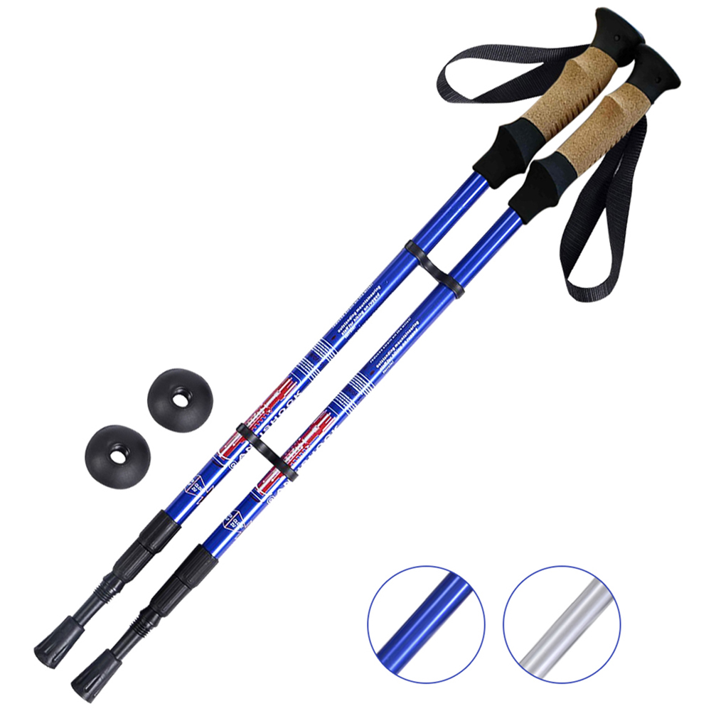 Costway Navy Adjustable Hiking Pole 65 to 135cm Image 1