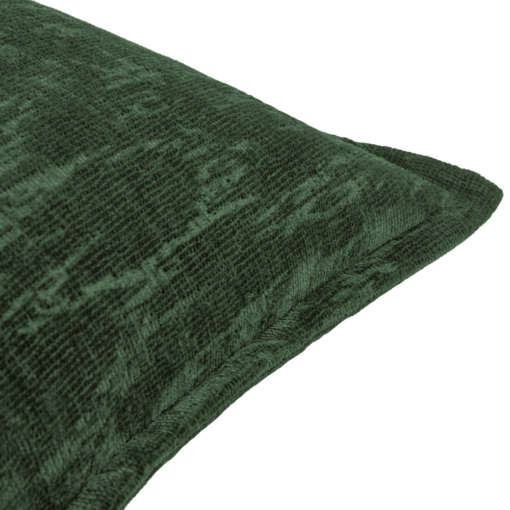 Paoletti Aurelio Jacquard Emerald Chenille Cushion 45 x 45cm Image 3
